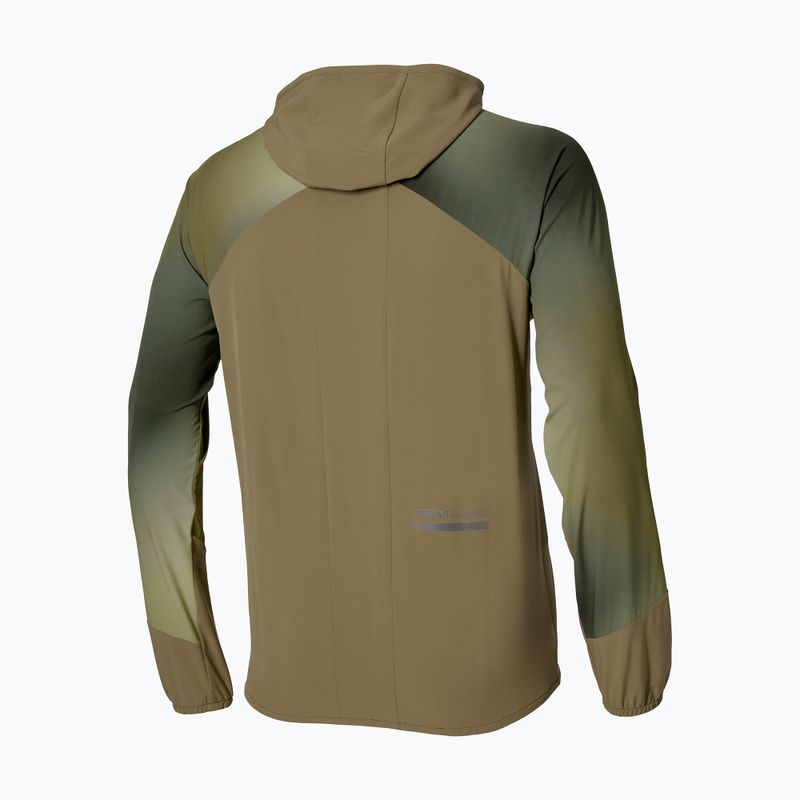 Vyriška bėgimo striukė Mizuno Active Alpha Hooded Jacket martini olive 2