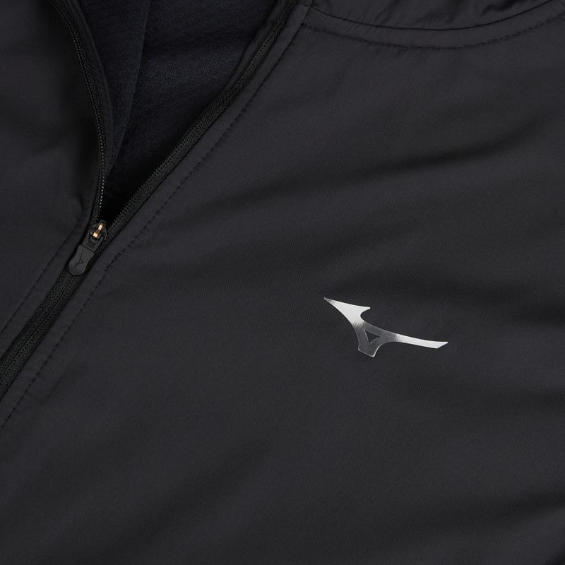 Vyriška bėgimo striukė Mizuno Active Warmalite Hybrid Full Zip Hooded Long Sleeve Top black 3