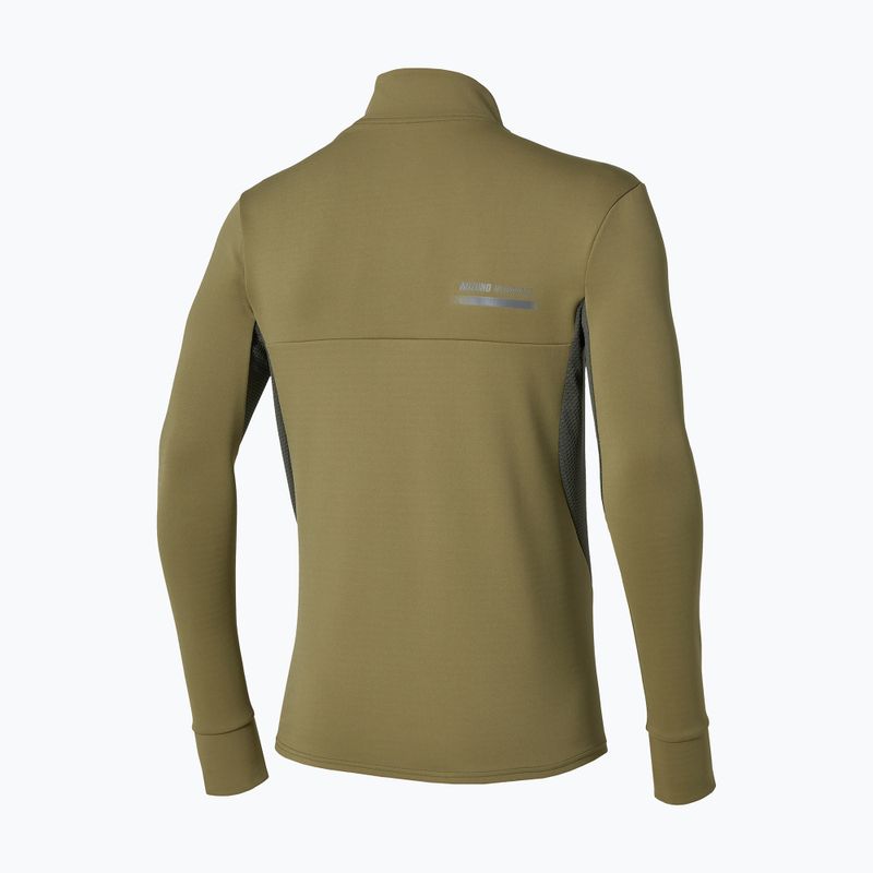Vyriškas bėgimo džemperis Mizuno Active Warmalite Half Zip Long Sleeve Top martini olive 2