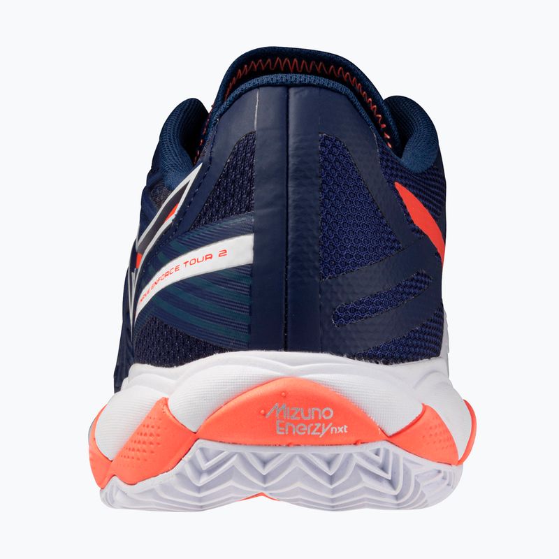 Vyriški teniso batai Mizuno Wave Enforce Tour 2 CC beacon blue/white/lava orange 10