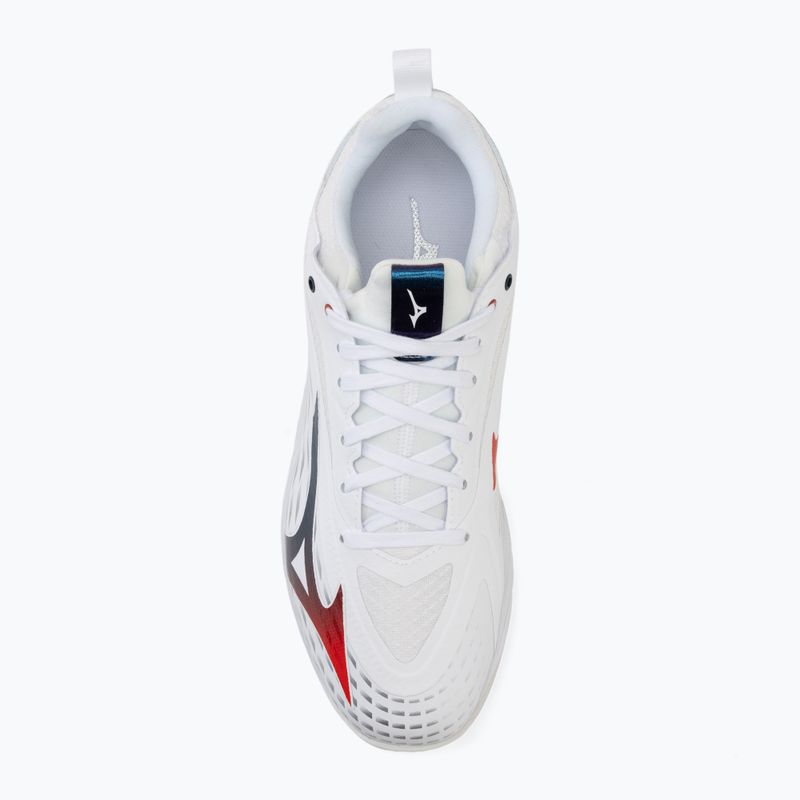Vyriški teniso batai Mizuno Wave Drive Neo 4 white/insignia blue/orange 5