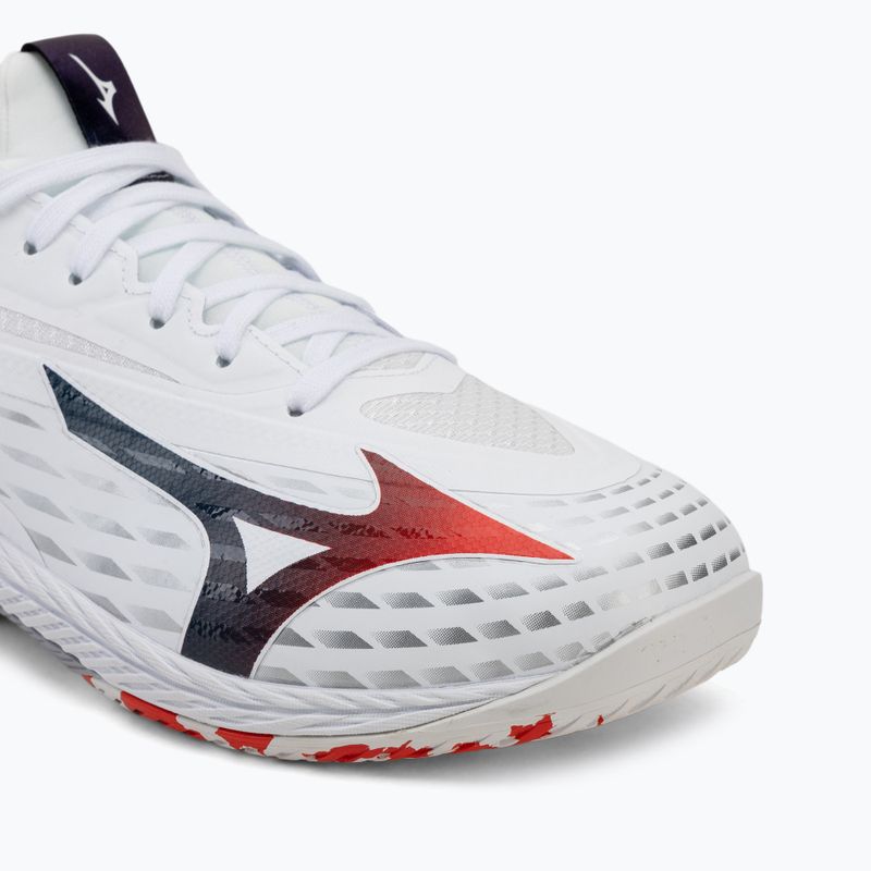 Vyriški teniso batai Mizuno Wave Drive Neo 4 white/insignia blue/orange 7
