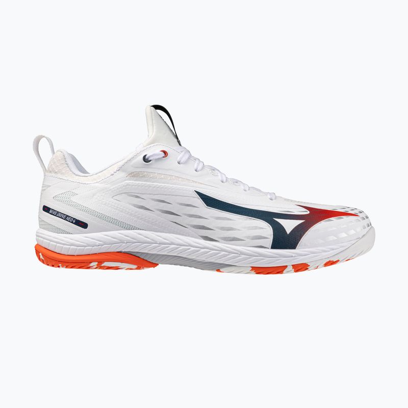 Vyriški teniso batai Mizuno Wave Drive Neo 4 white/insignia blue/orange 3