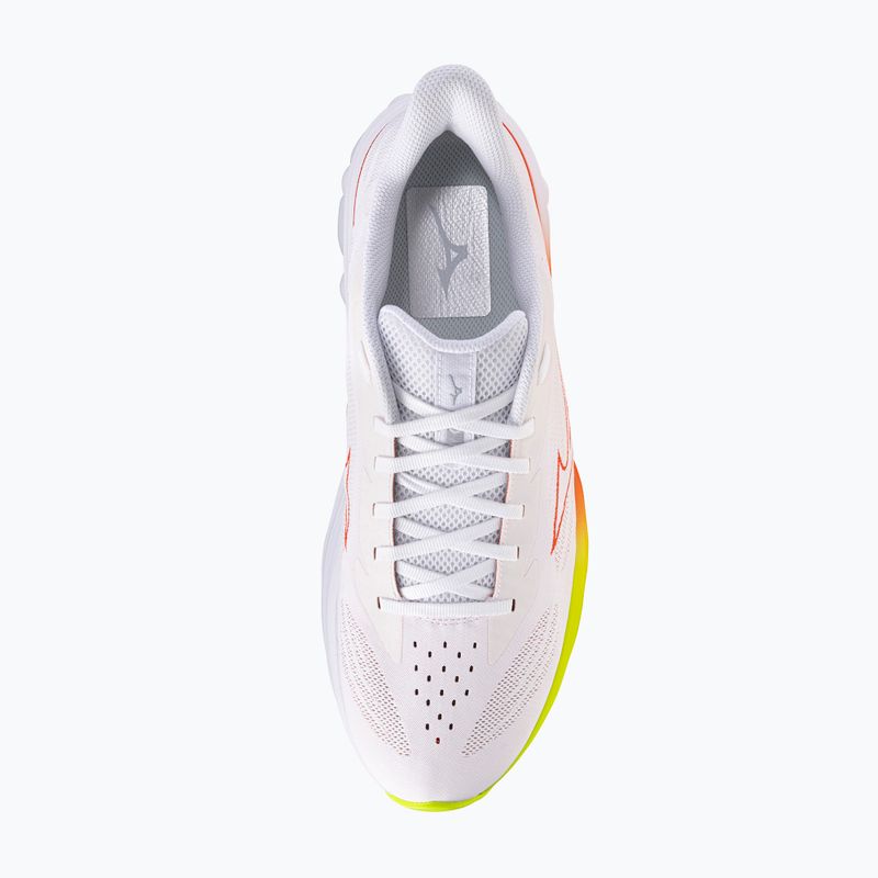 Vyriški bėgimo batai Mizuno Wave Skyrise 7 white/orange/evening primrose 5