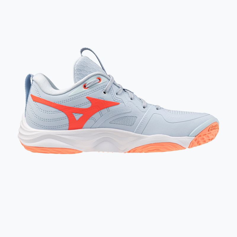 Moteriški tinklinio bateliai Mizuno Wave Momentum Elite blue finch/white/lava orange 2