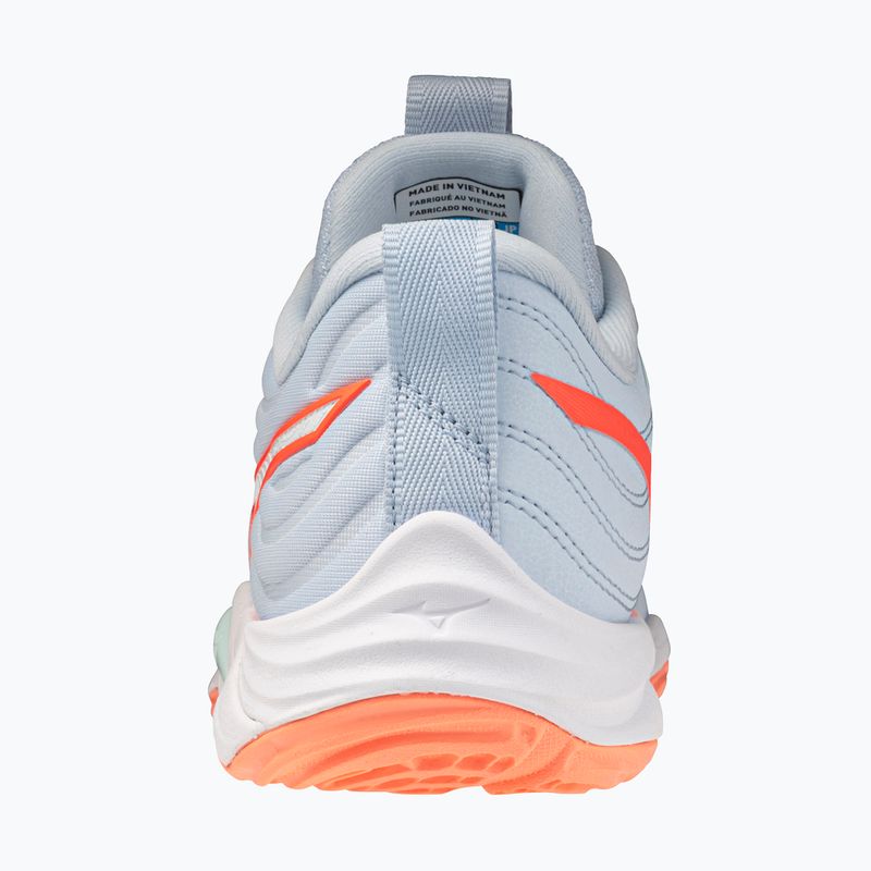 Moteriški tinklinio bateliai Mizuno Wave Momentum Elite blue finch/white/lava orange 3