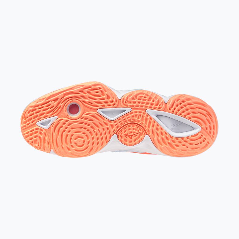 Moteriški tinklinio bateliai Mizuno Wave Momentum Elite blue finch/white/lava orange 4