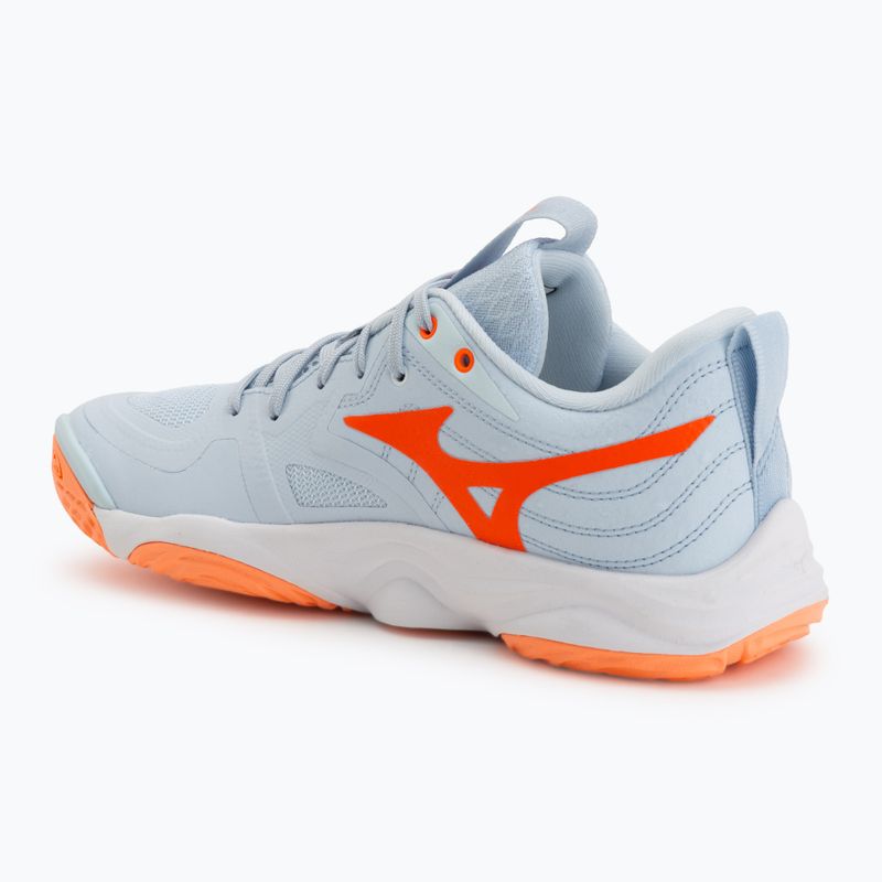 Moteriški tinklinio bateliai Mizuno Wave Momentum Elite blue finch/white/lava orange 3