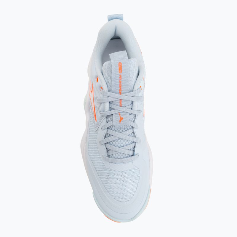 Moteriški tinklinio bateliai Mizuno Wave Momentum Elite blue finch/white/lava orange 5
