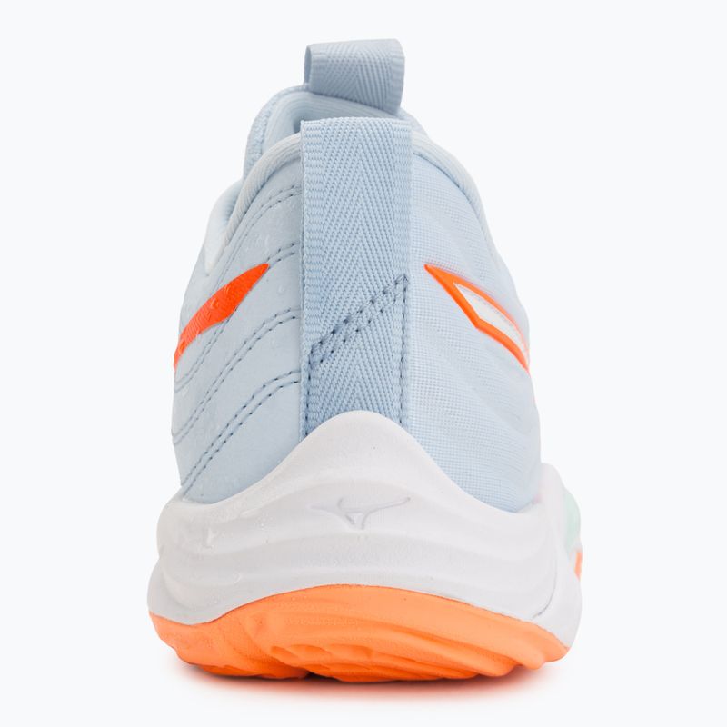 Moteriški tinklinio bateliai Mizuno Wave Momentum Elite blue finch/white/lava orange 6