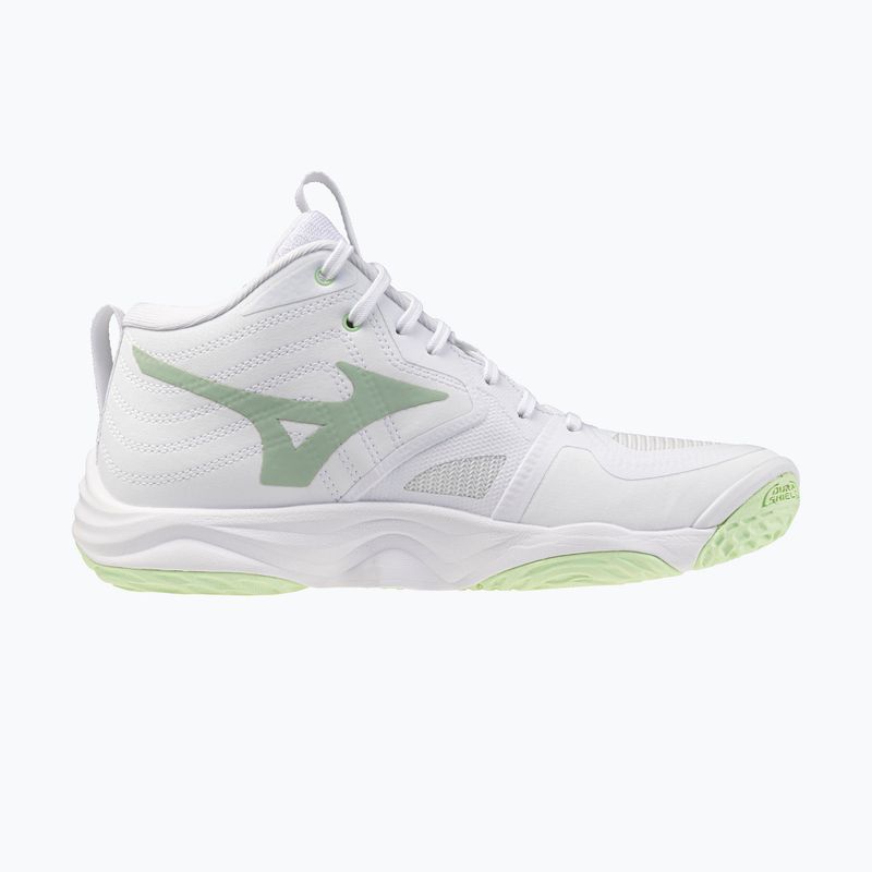 Moteriški tinklinio bateliai Mizuno Wave Momentum Elite Mid white/balsam green/ambrosia 2