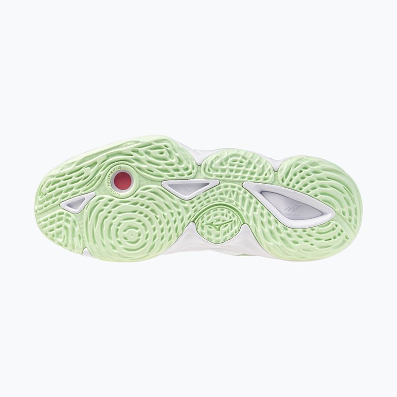 Moteriški tinklinio bateliai Mizuno Wave Momentum Elite Mid white/balsam green/ambrosia 4