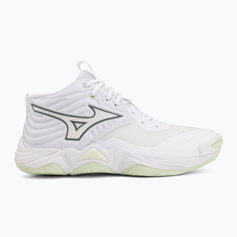 Moteriški tinklinio bateliai Mizuno Wave Momentum Elite Mid white/balsam green/ambrosia 2