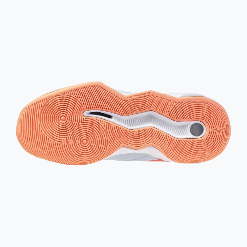 Moteriški tinklinio bateliai Mizuno Wave Momentum Pro blue finch/lava orange/flamingo coral 4