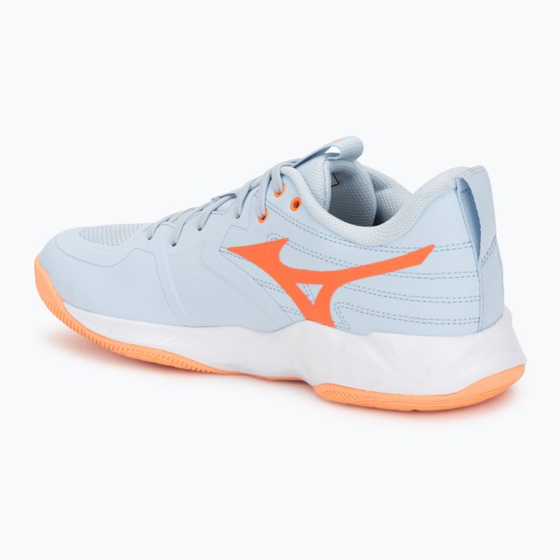 Moteriški tinklinio bateliai Mizuno Wave Momentum Pro blue finch/lava orange/flamingo coral 3