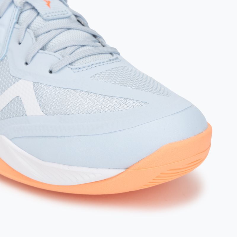 Moteriški tinklinio bateliai Mizuno Wave Momentum Pro blue finch/lava orange/flamingo coral 7