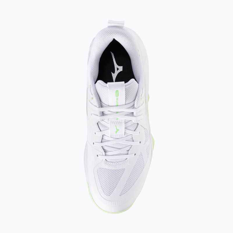 Moteriški tinklinio bateliai Mizuno Wave Momentum Pro white/aqua gray/ambrosia 5