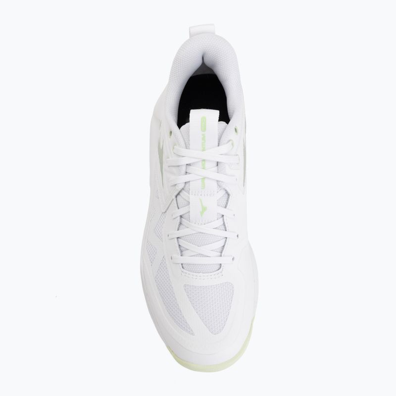 Moteriški tinklinio bateliai Mizuno Wave Momentum Pro white/aqua gray/ambrosia 5