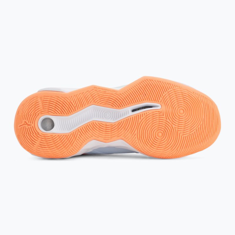 Moteriški tinklinio bateliai Mizuno Wave Momentum Pro Mid blue finch/lava orange/flamingo coral 4