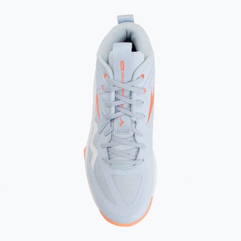 Moteriški tinklinio bateliai Mizuno Wave Momentum Pro Mid blue finch/lava orange/flamingo coral 5