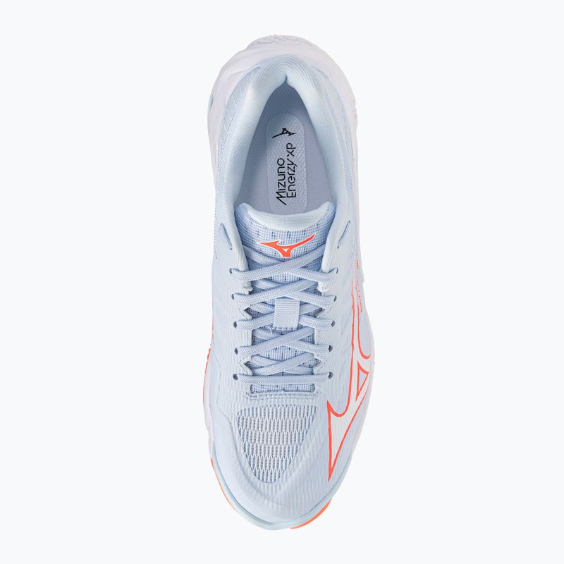 Moteriški tinklinio bateliai Mizuno Wave Lightning Elite blue finch/white/lava orange 5