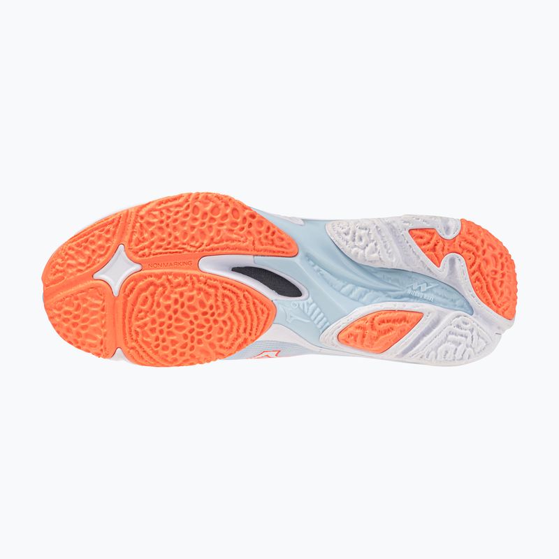 Moteriški tinklinio bateliai Mizuno Wave Lightning Elite Mid blue finch/whitelava orange 4