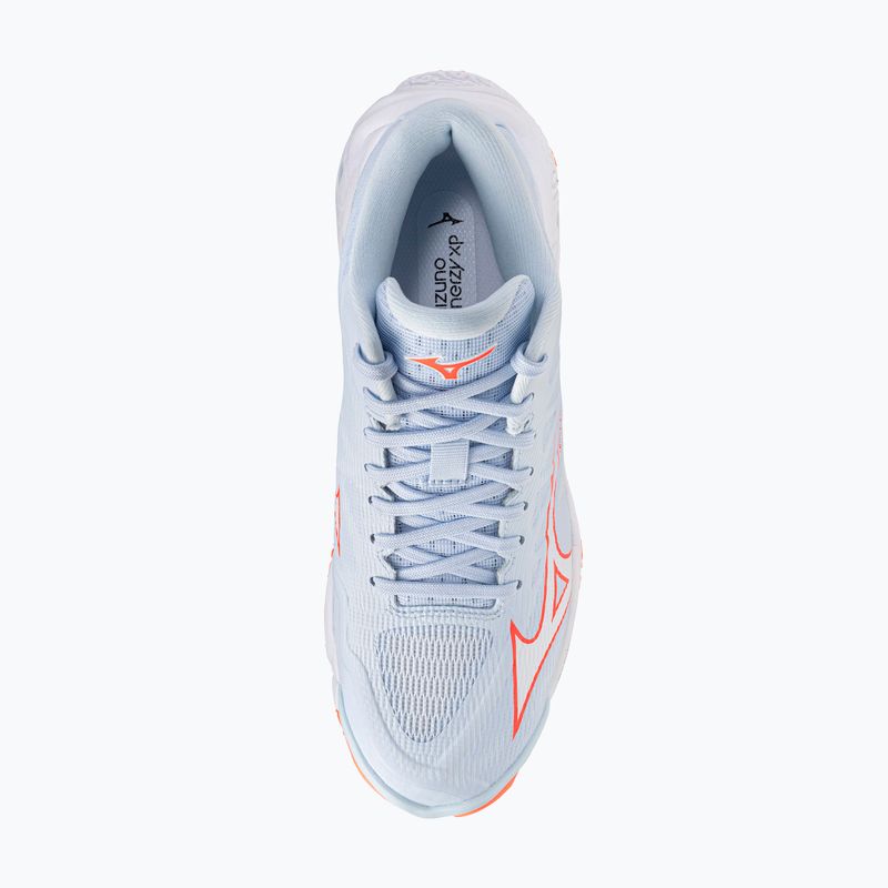 Moteriški tinklinio bateliai Mizuno Wave Lightning Elite Mid blue finch/whitelava orange 5