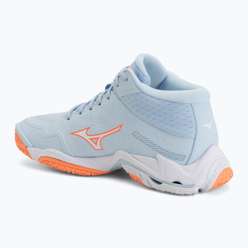 Moteriški tinklinio bateliai Mizuno Wave Lightning Elite Mid blue finch/whitelava orange 3