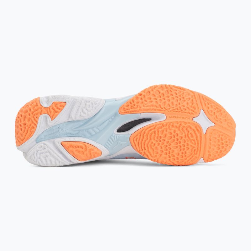 Moteriški tinklinio bateliai Mizuno Wave Lightning Elite Mid blue finch/whitelava orange 4