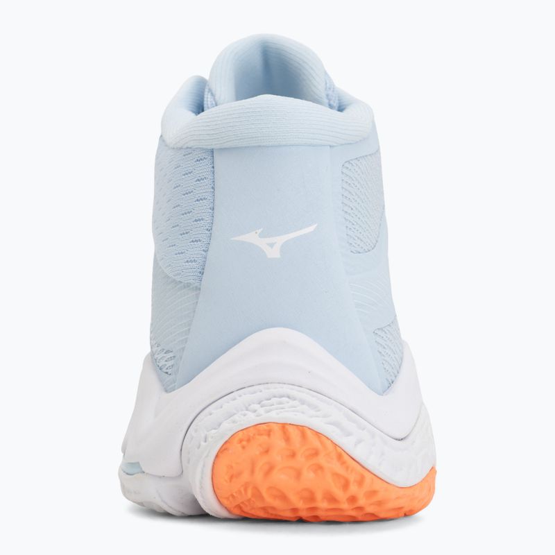 Moteriški tinklinio bateliai Mizuno Wave Lightning Elite Mid blue finch/whitelava orange 6