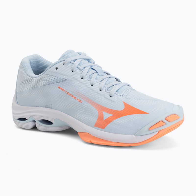 Moteriški tinklinio bateliai Mizuno Wave Lightning Pro blue finch/lava orange/flamingo coral
