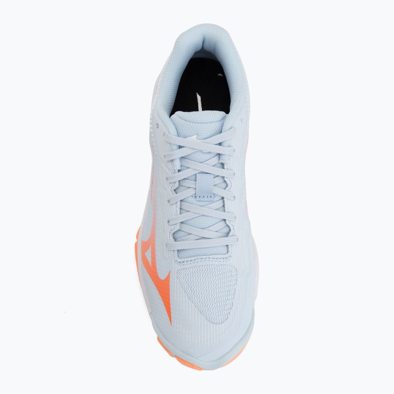 Moteriški tinklinio bateliai Mizuno Wave Lightning Pro blue finch/lava orange/flamingo coral 5