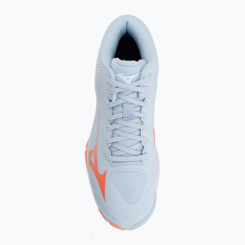 Moteriški tinklinio bateliai Mizuno Wave Lightning Pro Mid blue finch/lava orange/flamingo coral 5