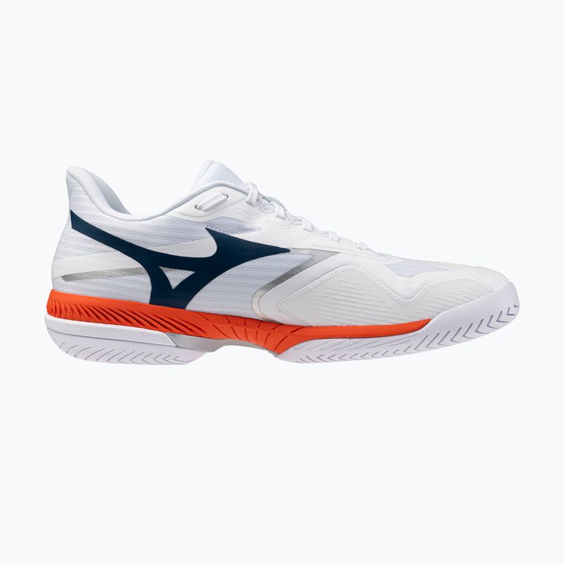 Vyriški teniso batai Mizuno Wave Exceed Court AC white/insignia blue/orange 2