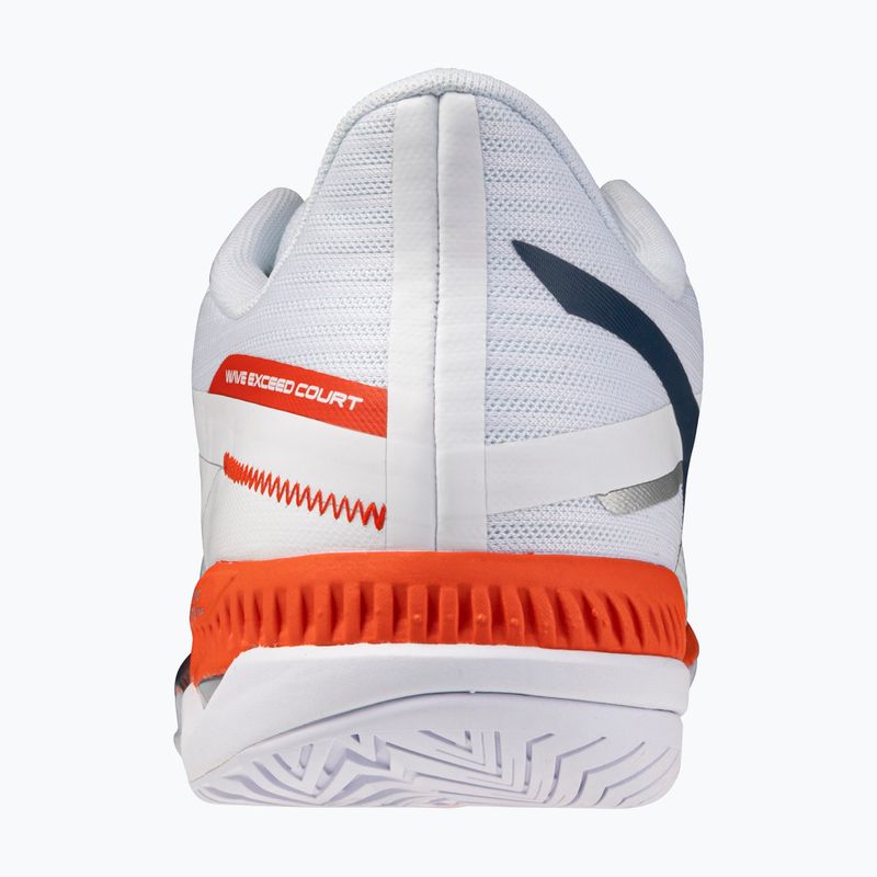 Vyriški teniso batai Mizuno Wave Exceed Court AC white/insignia blue/orange 3