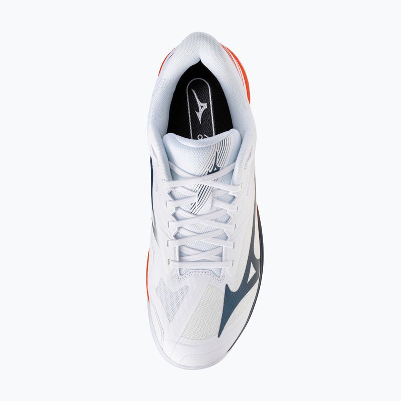 Vyriški teniso batai Mizuno Wave Exceed Court AC white/insignia blue/orange 5
