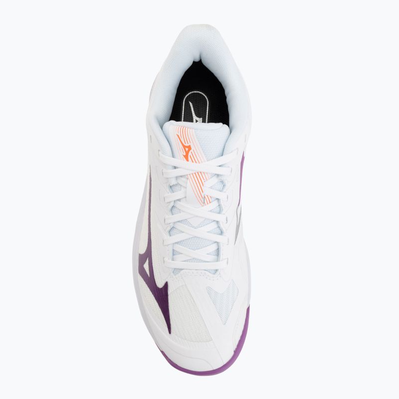 Moteriški teniso bateliai Mizuno Wave Exceed Court AC white/dahlia/lava orange 5