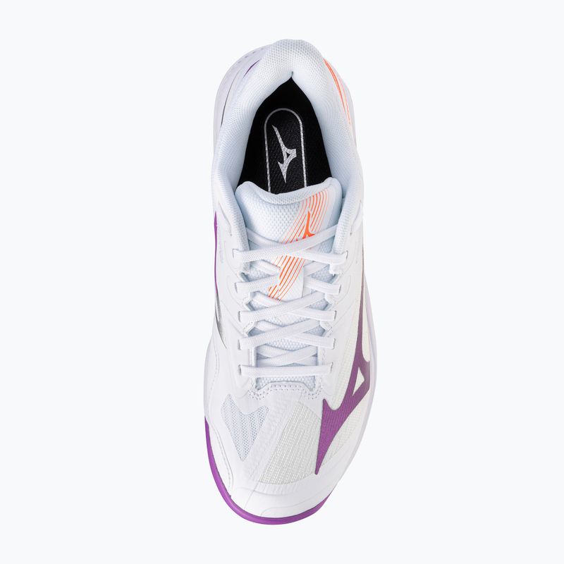 Moteriški teniso bateliai Mizuno Wave Exceed Court AC white/dahlia/lava orange 5
