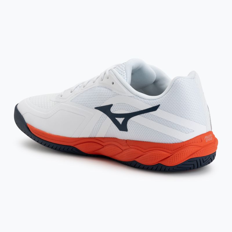 Vyriški teniso batai Mizuno Wave Enforce Court 2 AC white/insignia blue/orange 3