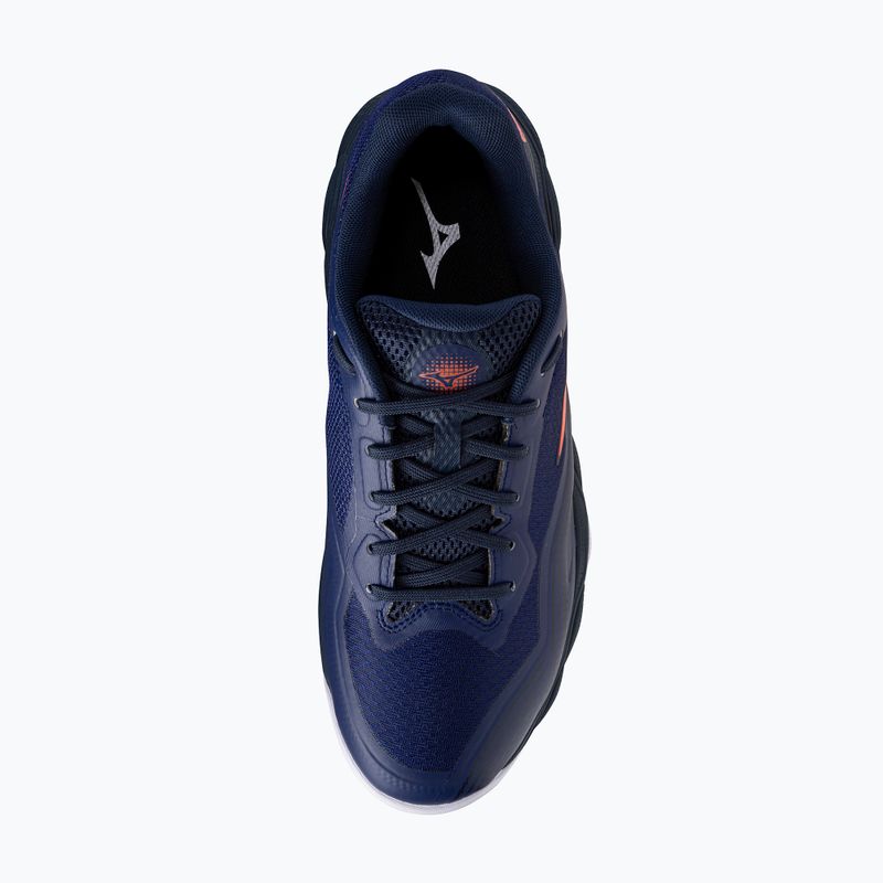 Vyriški teniso batai Mizuno Wave Enforce Court 2 CC beacon blue/lava orange/white 5