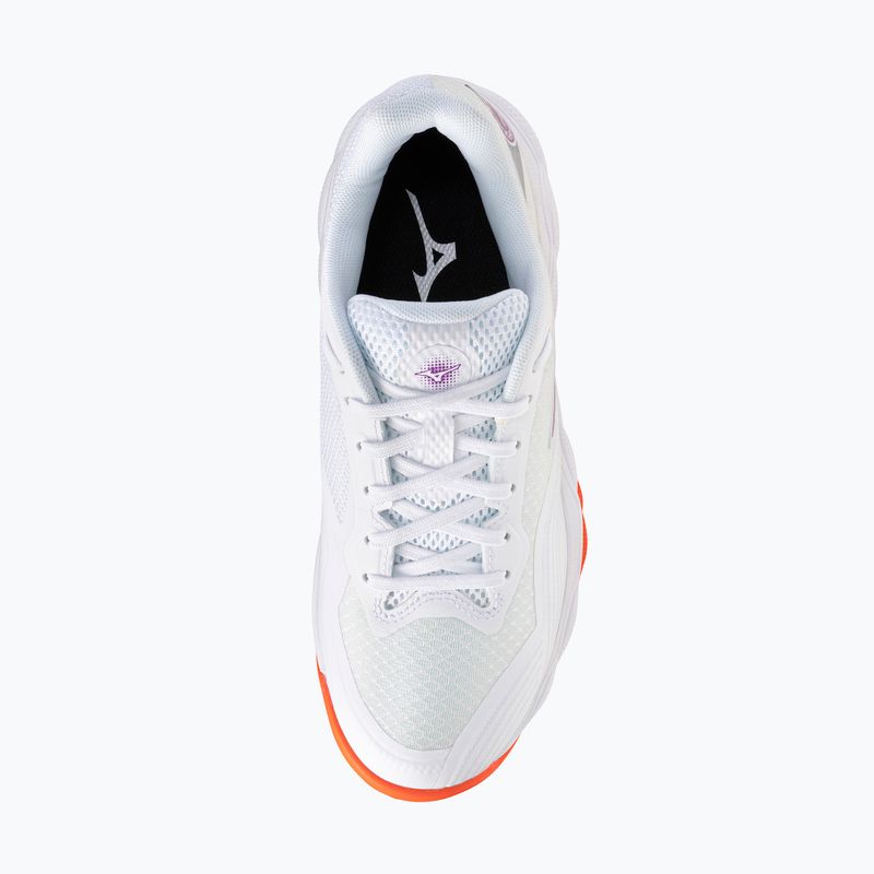 Moteriški teniso bateliai Mizuno Wave Enforce Court 2 CC white/dahlia/sunstone 5