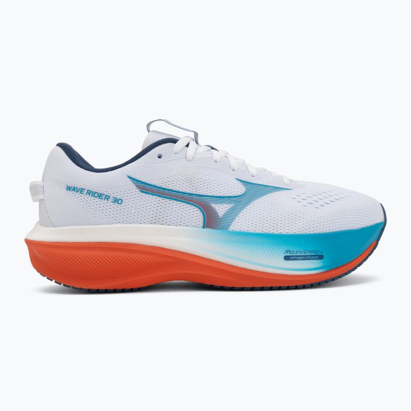 Vyriški bėgimo batai Mizuno Wave Rider 30 white/blue jewel/orange 2