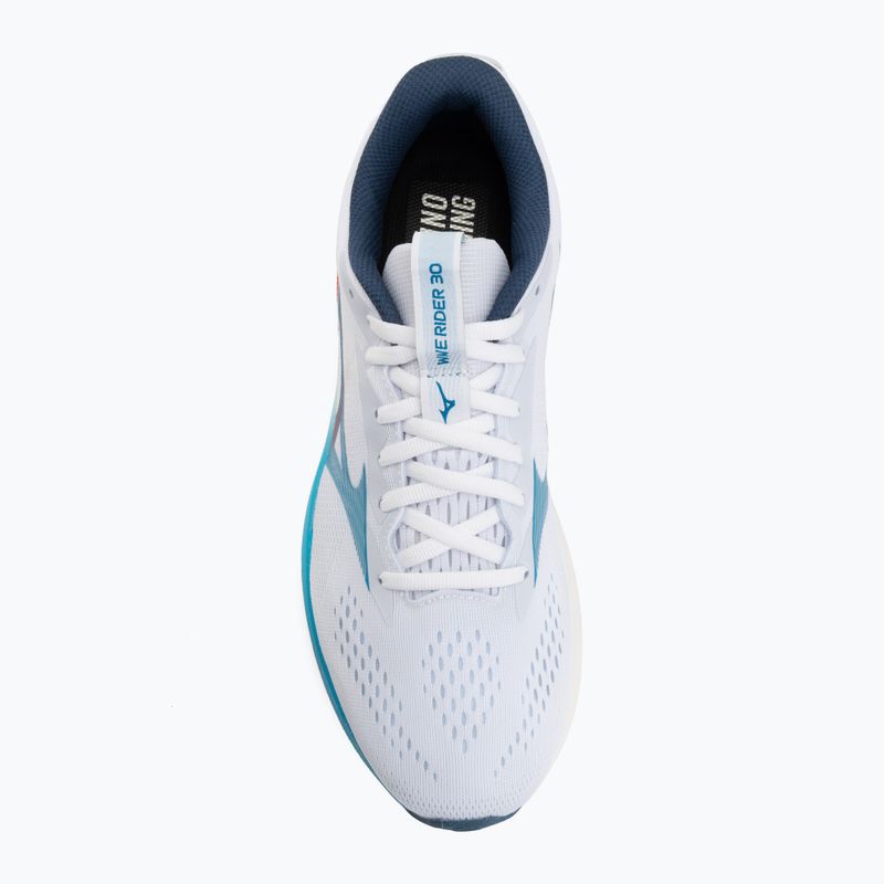 Vyriški bėgimo batai Mizuno Wave Rider 30 white/blue jewel/orange 5