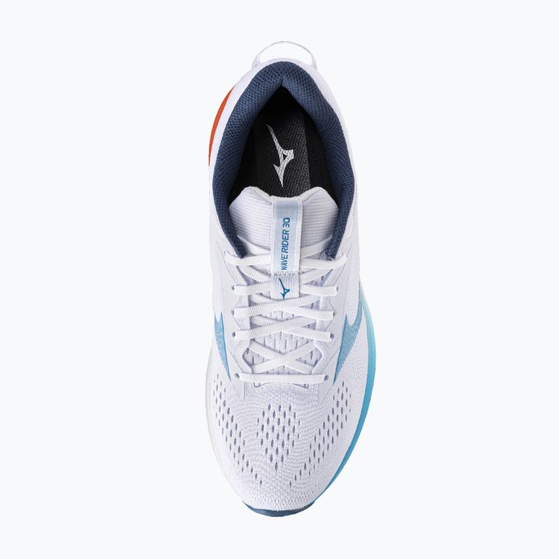 Vyriški bėgimo batai Mizuno Wave Rider 30 white/blue jewel/orange 5