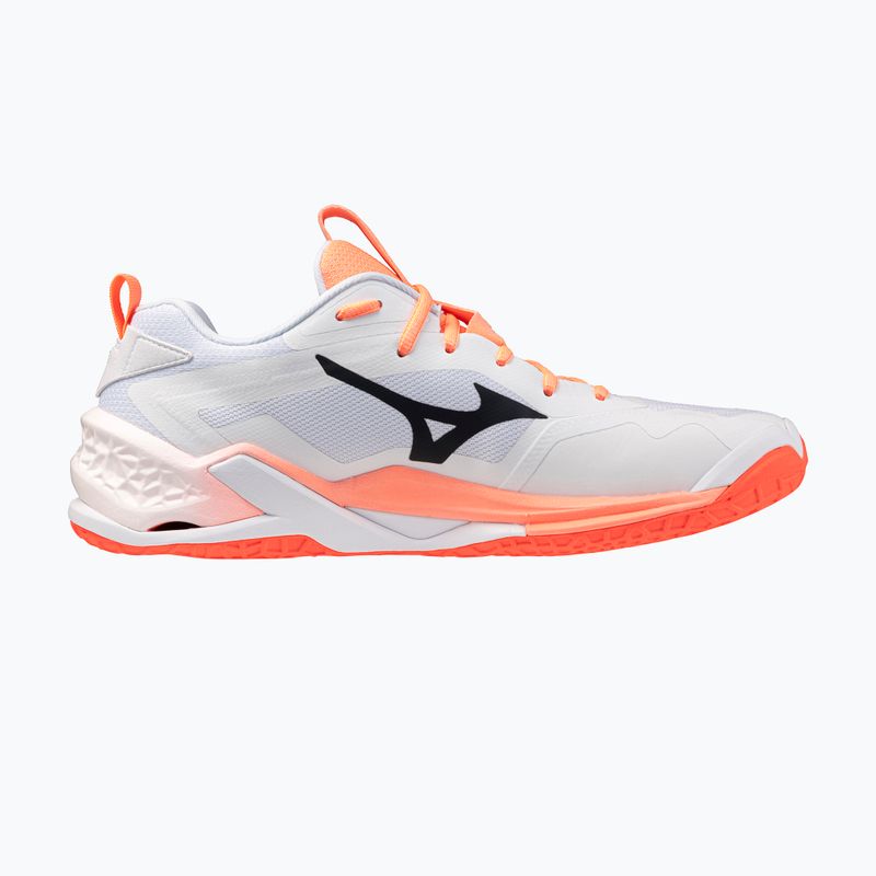 Rankinio bateliai Mizuno Wave Stealth Neo 2.1 white/black/flamingo coral 2