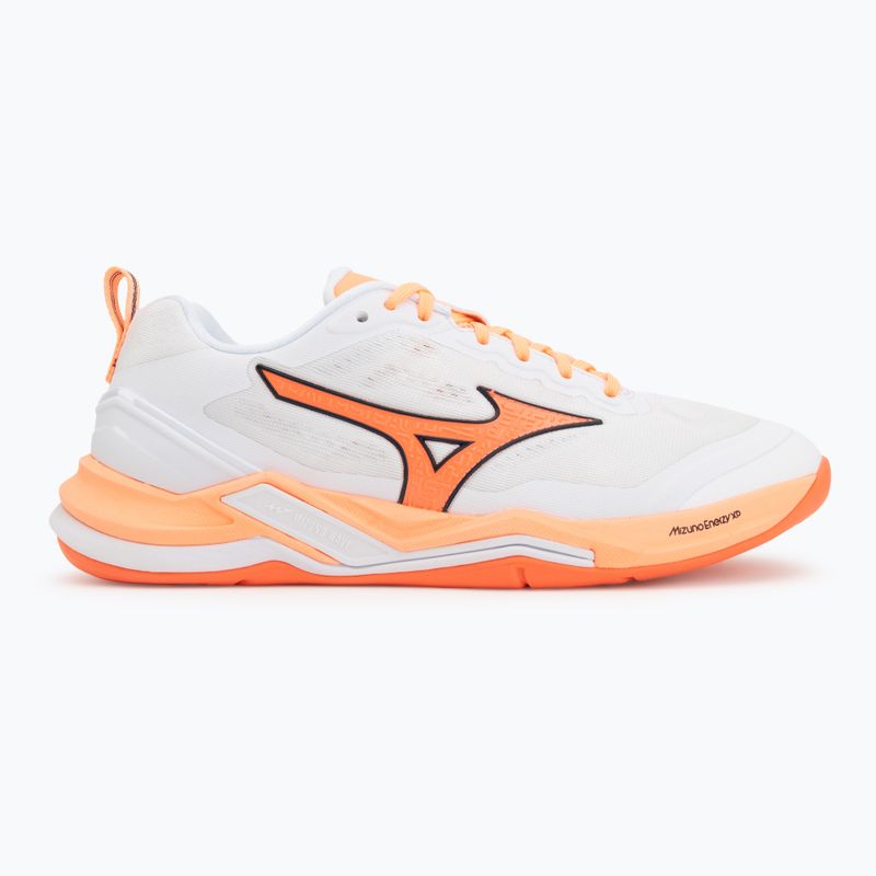 Rankinio bateliai Mizuno Wave Stealth Elite white/lava orange 2