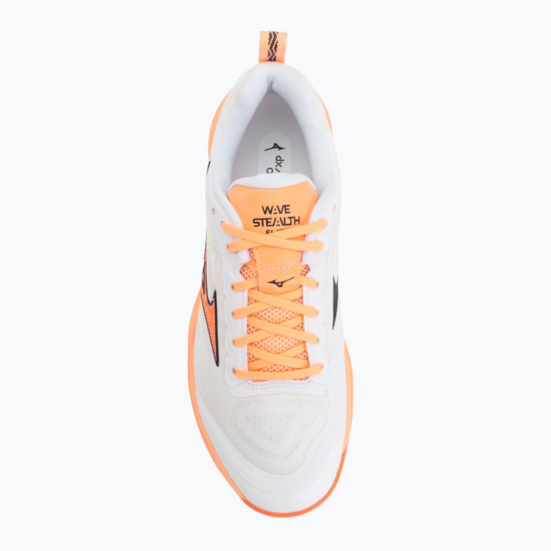 Rankinio bateliai Mizuno Wave Stealth Elite white/lava orange 5