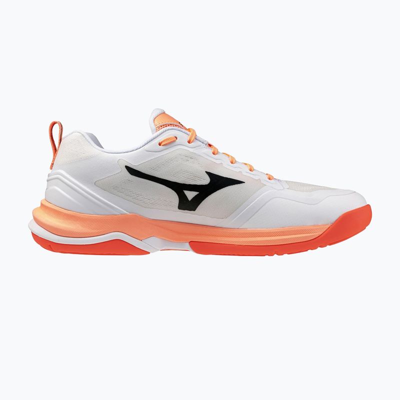 Rankinio bateliai Mizuno Wave Stealth Elite white/lava orange 2