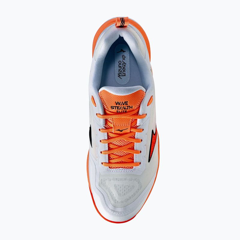 Rankinio bateliai Mizuno Wave Stealth Elite white/lava orange 5