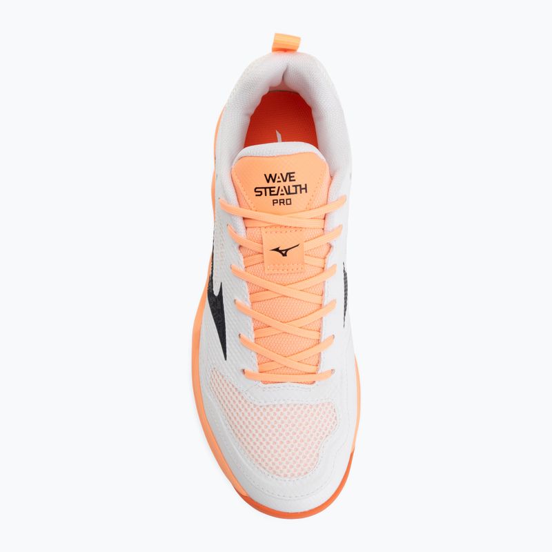 Rankinio bateliai Mizuno Wave Stealth Pro white/black/flamingo coral 5